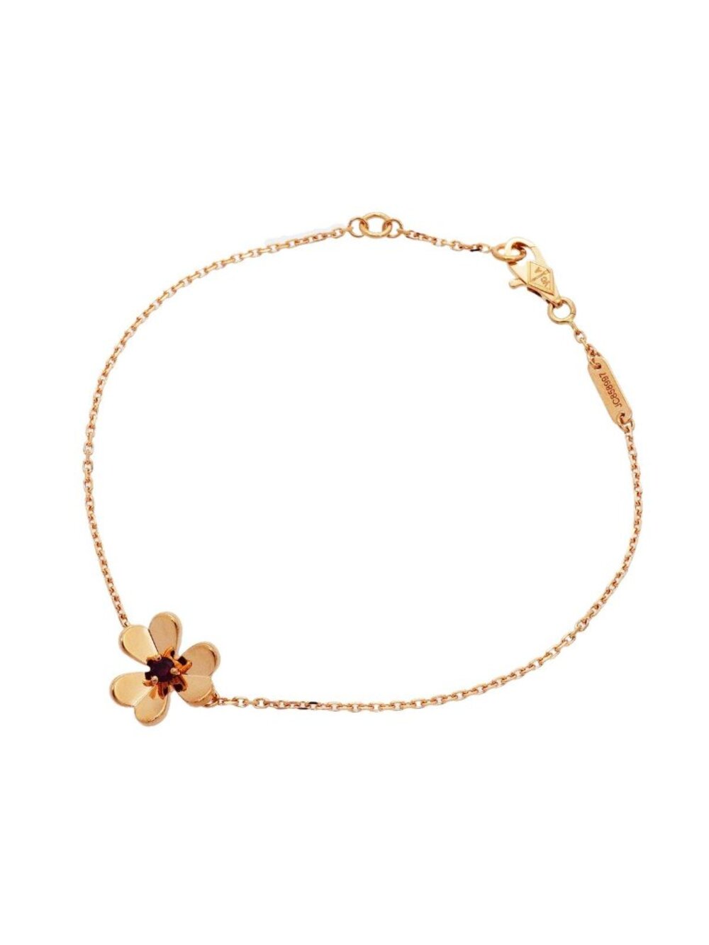 Van Cleef & Arpels Bracelet Frivole Mini 18k Pink Gold Ruby Red